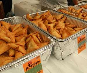 samosas at a catering event